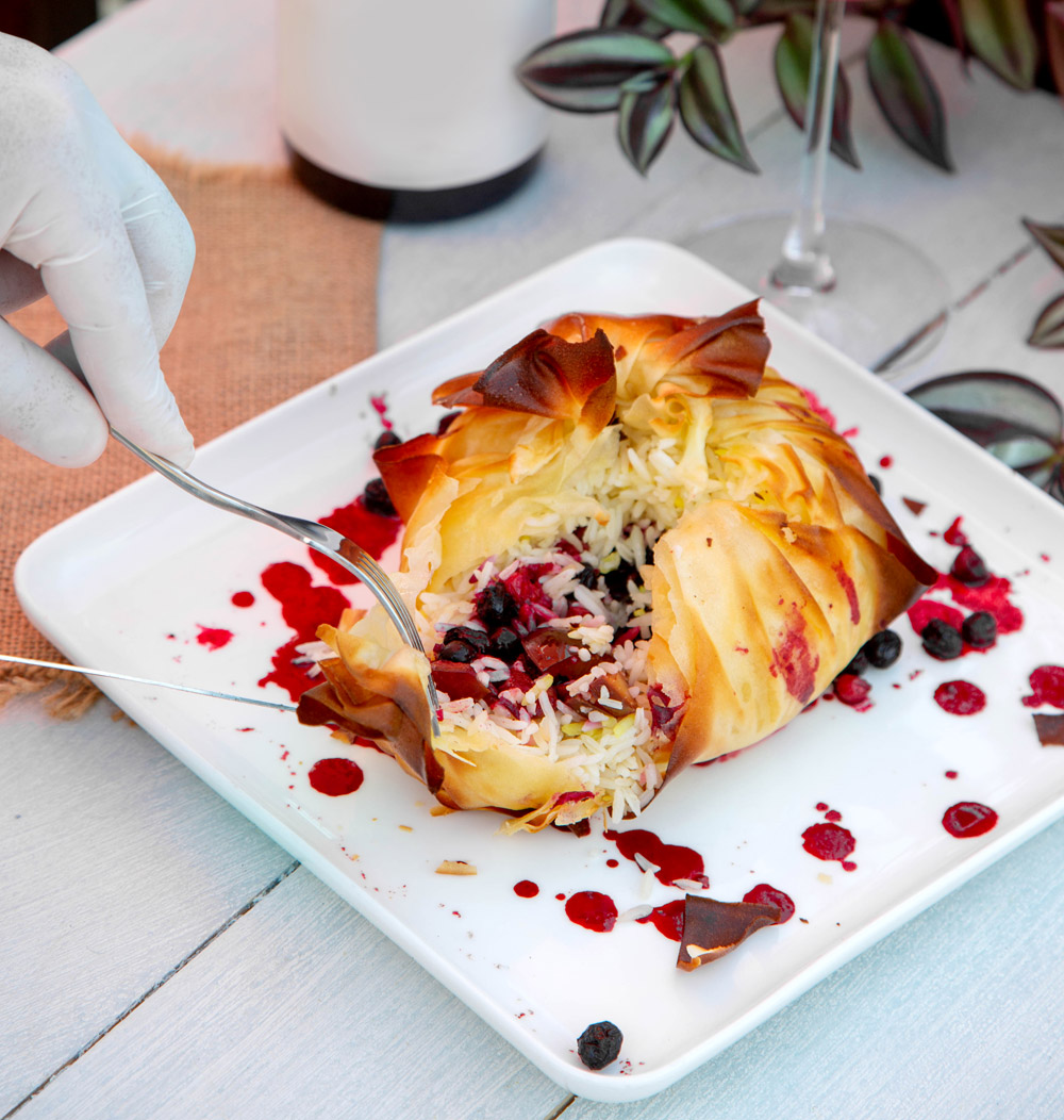 Baked Brie with Cranberry Sauce