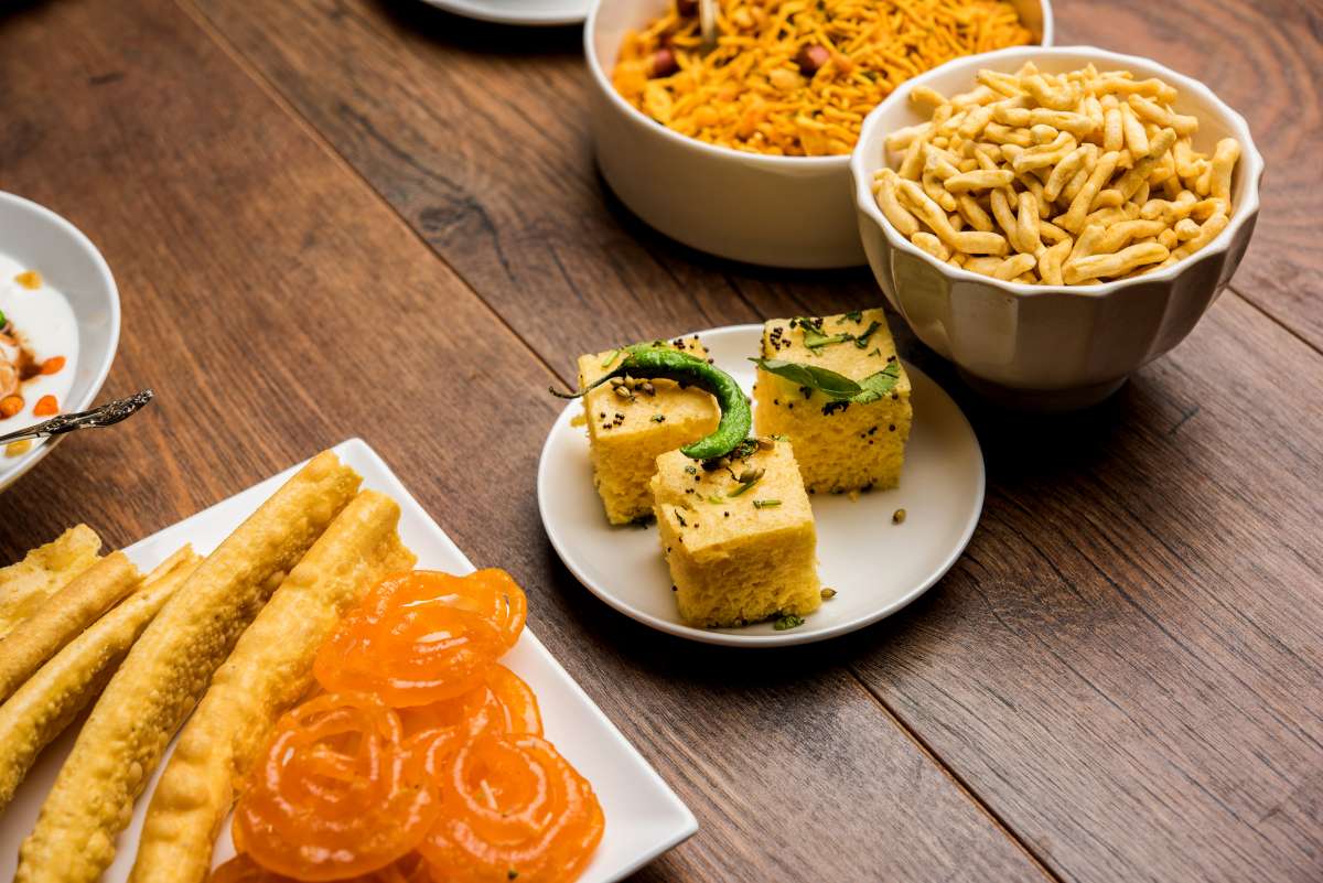Savoury snacks: Khakra and bhujia