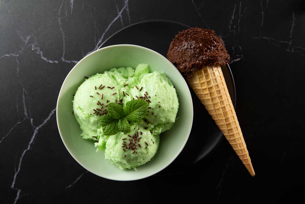 Mint chocolate chip ice cream